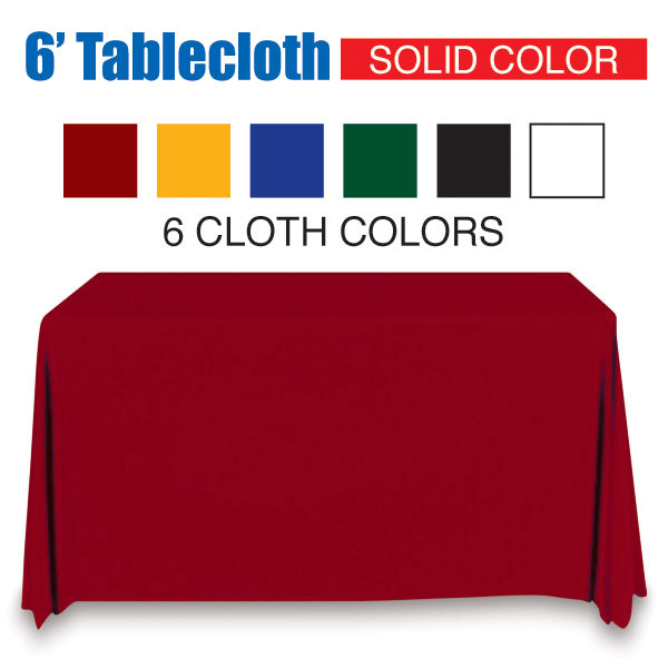 Precision Prep > 6' tablecloth > TABLECLOTH6SOLID