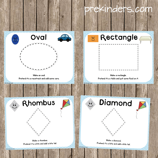 Shape Play Dough Mats PreKinders Preschool Activities