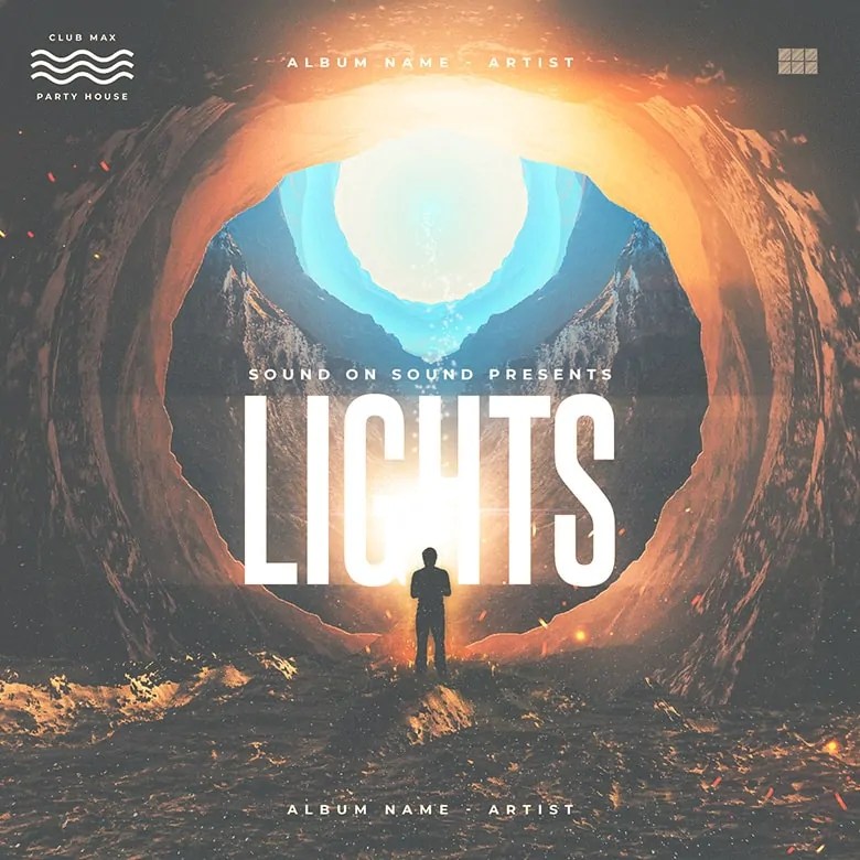 Lights Music Album Cover Premade Pixels