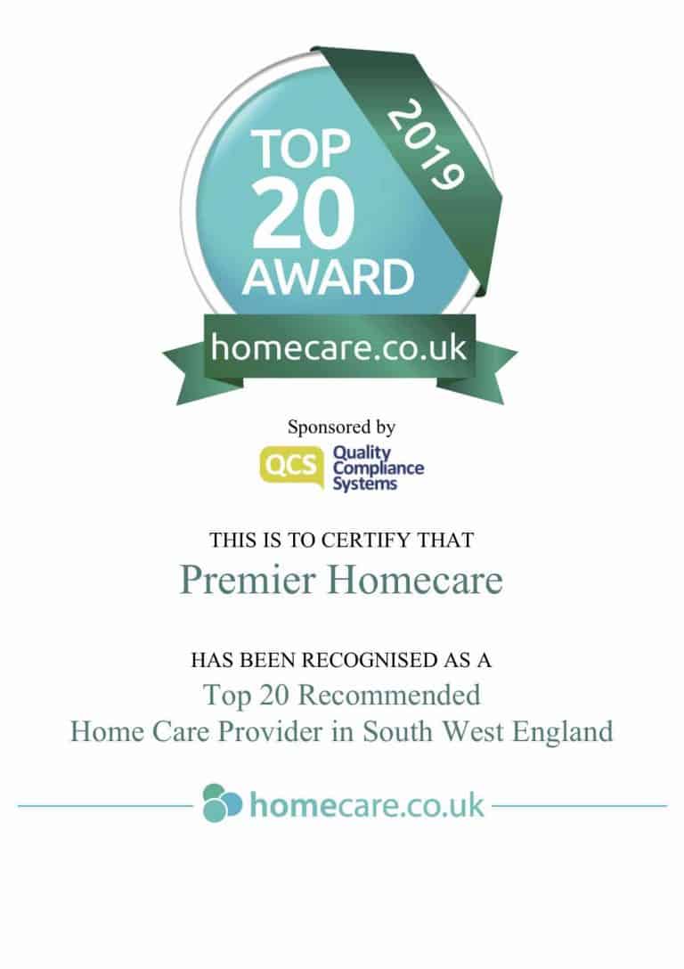 Bristol care company Premier Homecare awarded 'Top 20