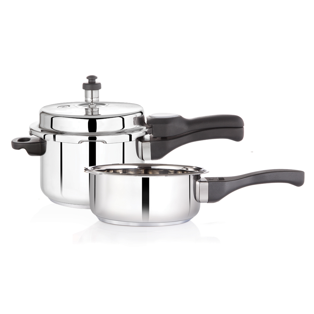 Premier Stainless Steel 3 L Pressure Cooker Pan Combo Premier Kitchen