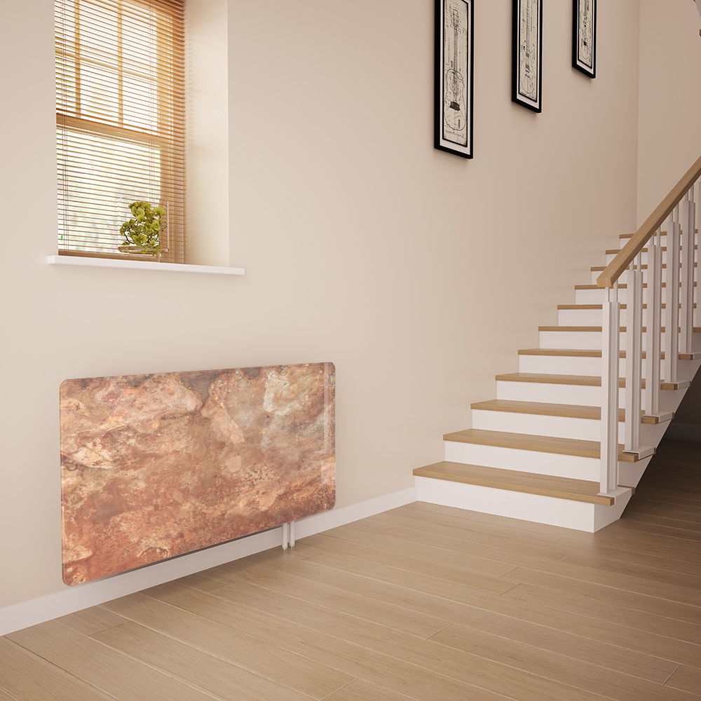 Glass Radiator Cover Printed Rustic Copper Made By Premier Range eBay