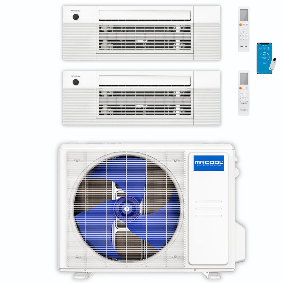 MRCOOL DIY Ceiling Cassette Dual Zone Mini Splits Premium Home Source