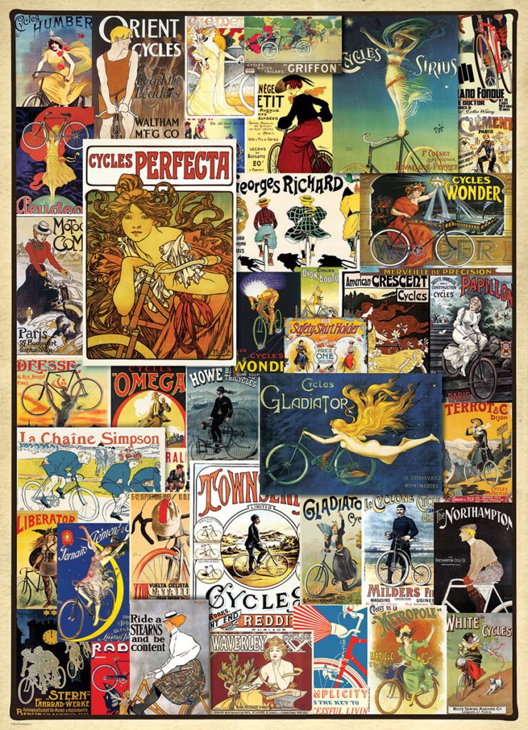 Eurographics Vintage Bicycle Posters Premium Puzzles