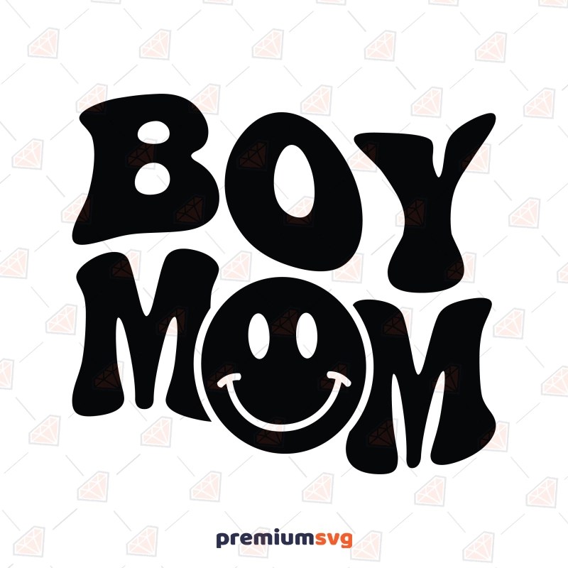 Boy Mom SVG, Boy Mama SVG Retro Design PremiumSVG