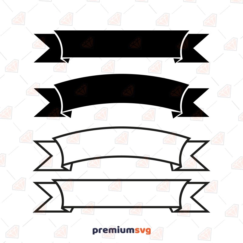 Ribbon Banner SVG Bundle, Vector Files PremiumSVG