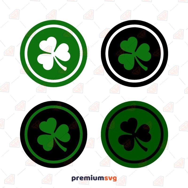 Shamrock Circle SVG Cut File PremiumSVG