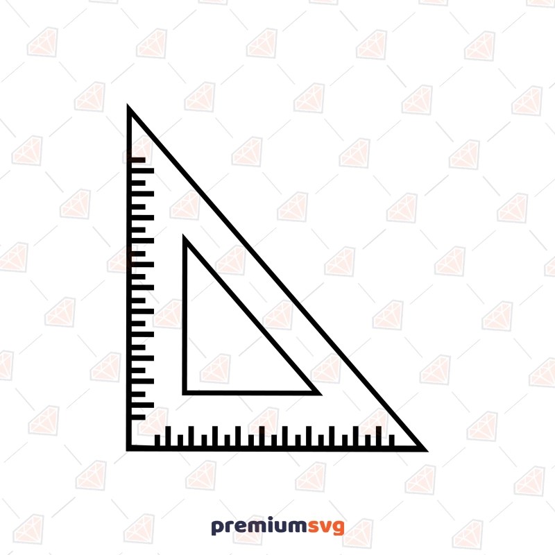 Triangle Ruler SVG Vector File, Measuring Tools SVG Clipart PremiumSVG