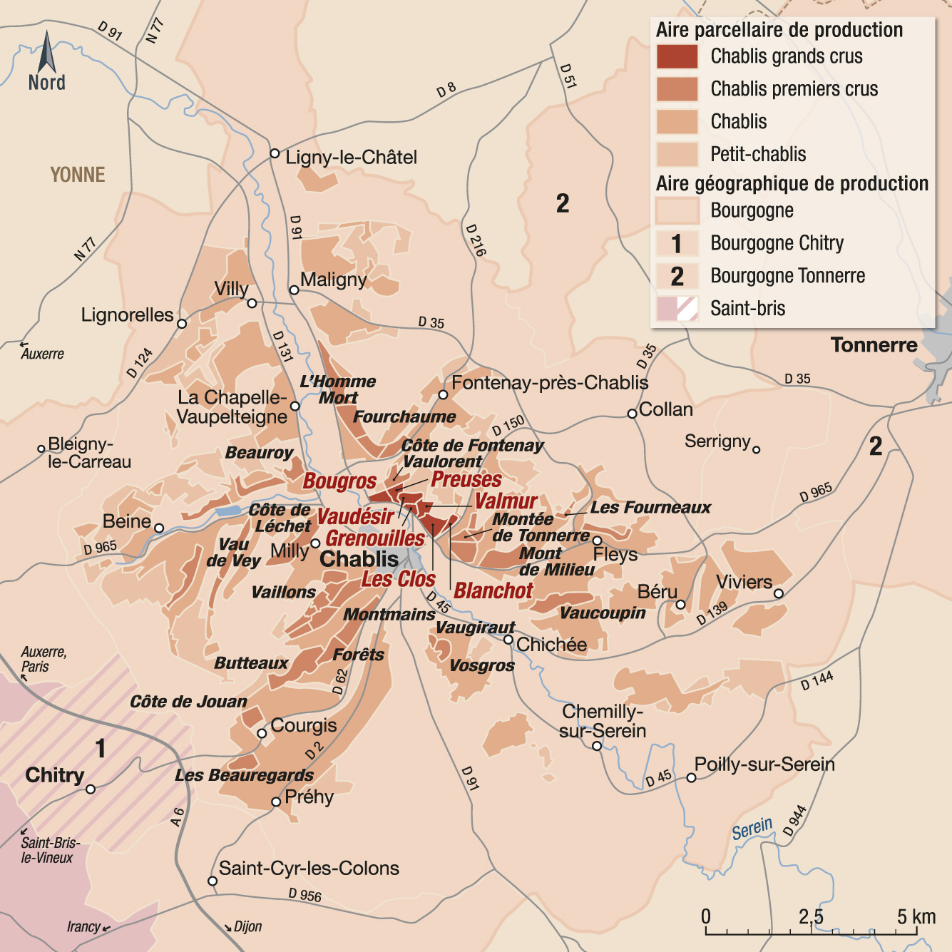 Chablis Region In France Map Chablis Premium Vins