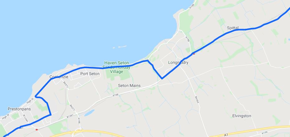111 East Lothian to Edinburgh Royal Infirmary