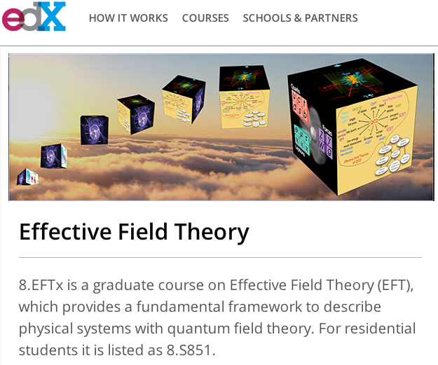 Effective Field Theory MOOC from MIT Sean Carroll