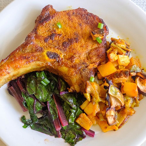 PanFried Honey Turmeric Pork Chops Pork Meal Prep
