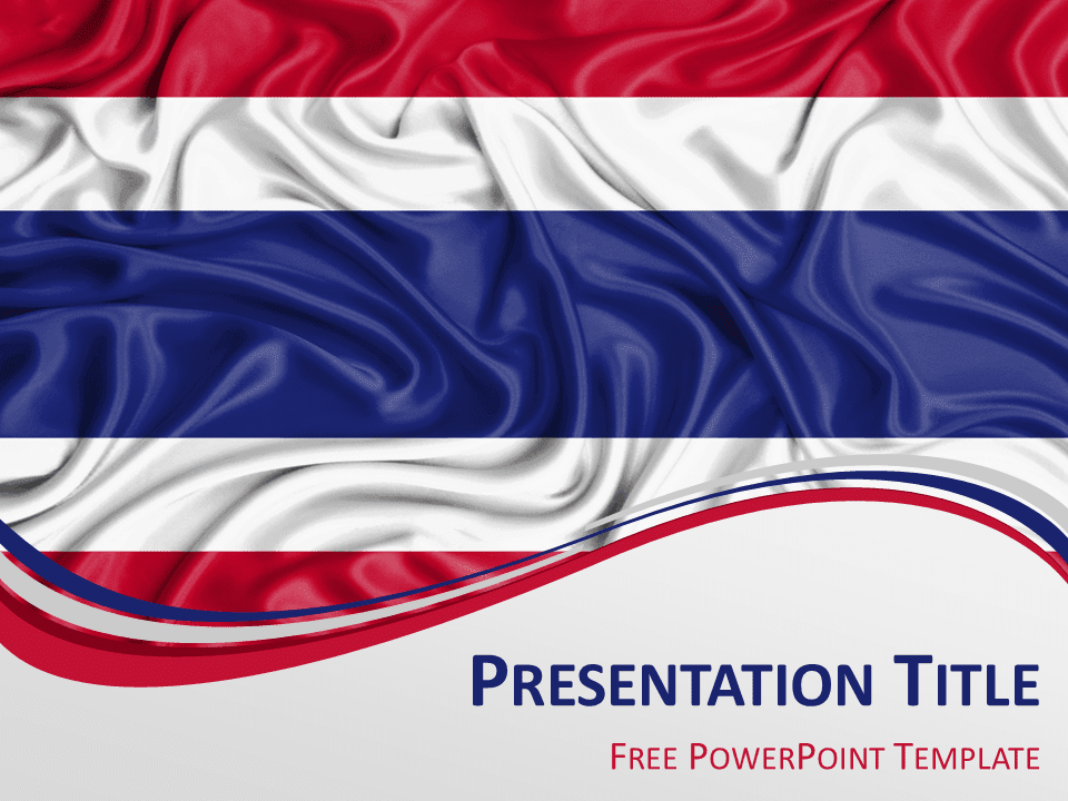 Thailand Flag PowerPoint Template