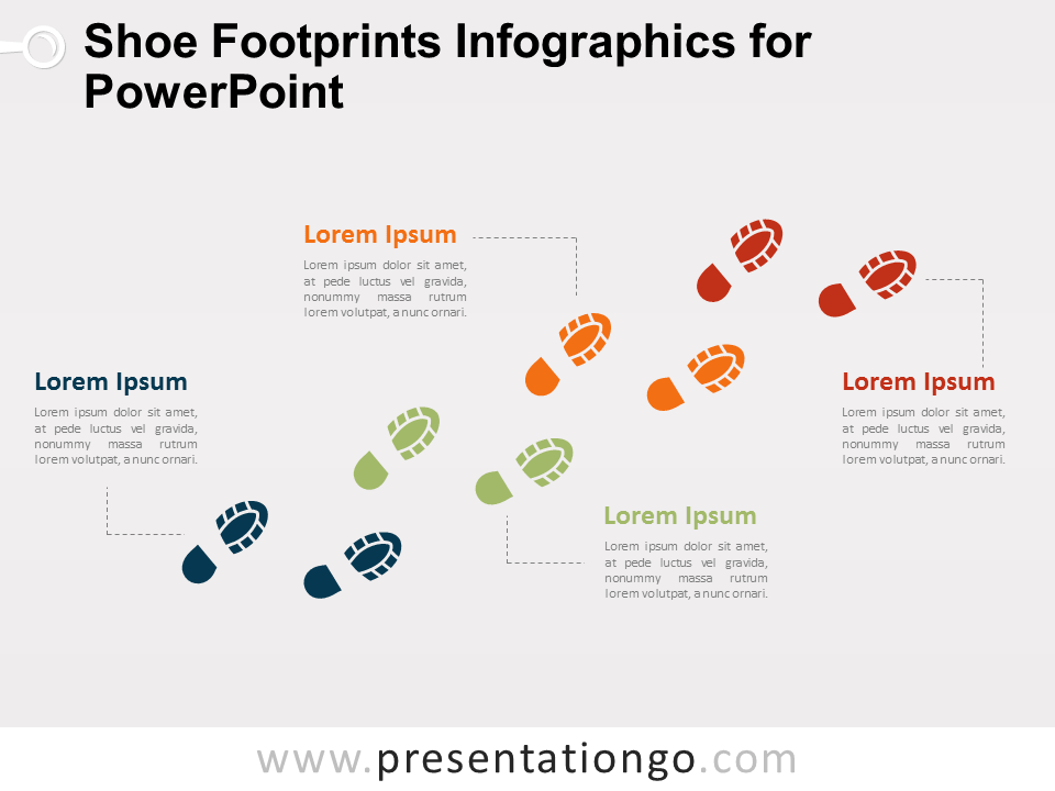 Shoe Footprints Infographics for PowerPoint