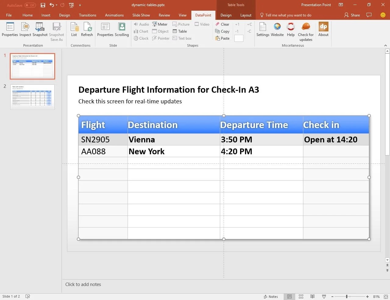 How To Insert A Scrollable Excel Table Into Powerpoint Presentation