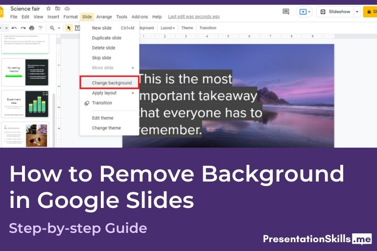 How to Remove Background in Google Slides (Easy Guide