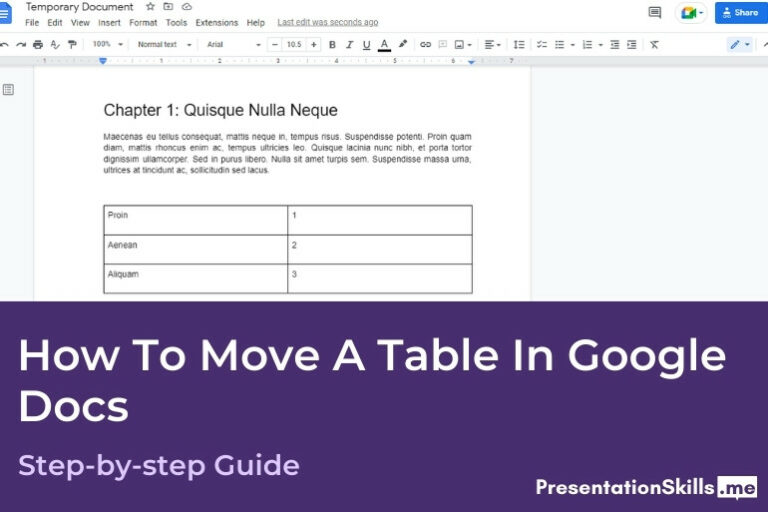 How To Move A Table In Google Docs (Easy Guide) PresentationSkills.me
