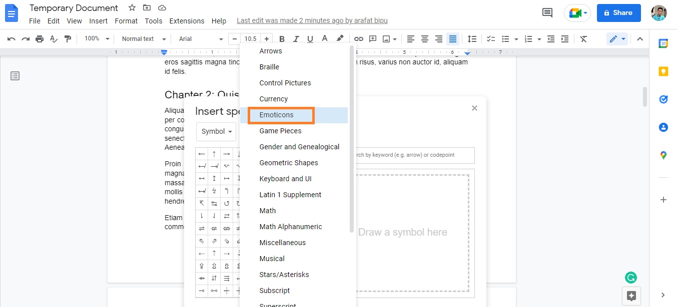 How To Insert Emojis In Google Docs, Slides, And Sheets