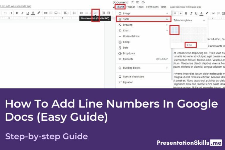 How To Add Line Numbers In Google Docs (Easy Guide) PresentationSkills.me