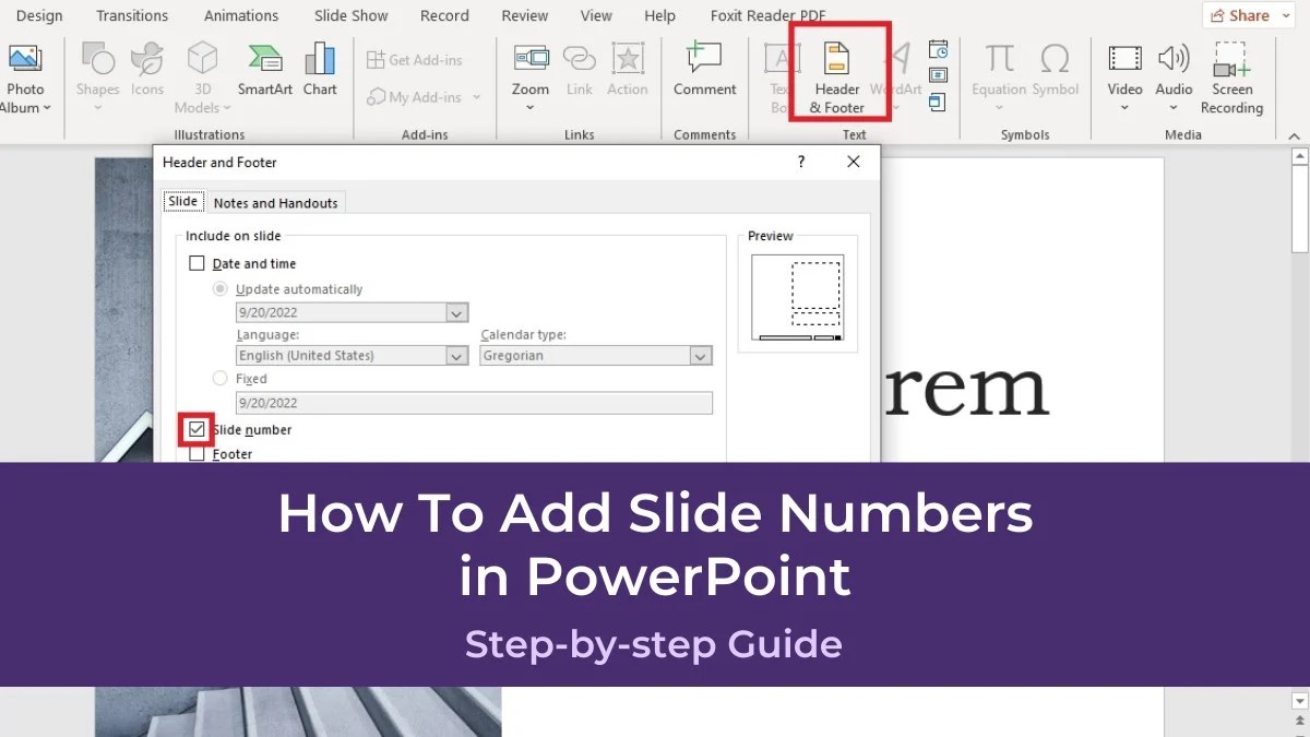 How To Add Slide Numbers in PowerPoint PresentationSkills.me