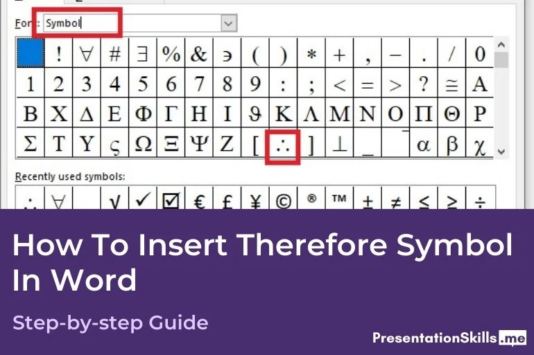How To Insert Therefore Symbol In Word PresentationSkills.me