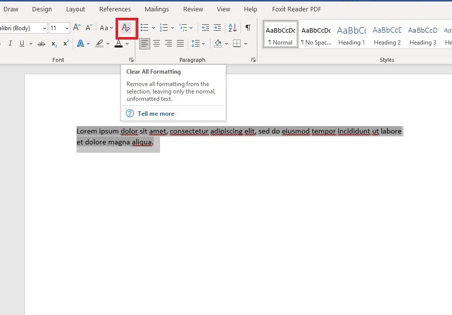 How To Remove Gray Background from Copied Text in Microsoft Word