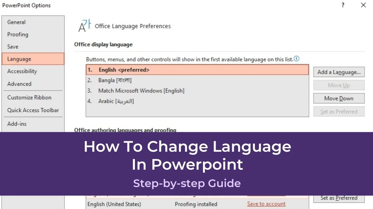 How To Change Language In Powerpoint PresentationSkills.me