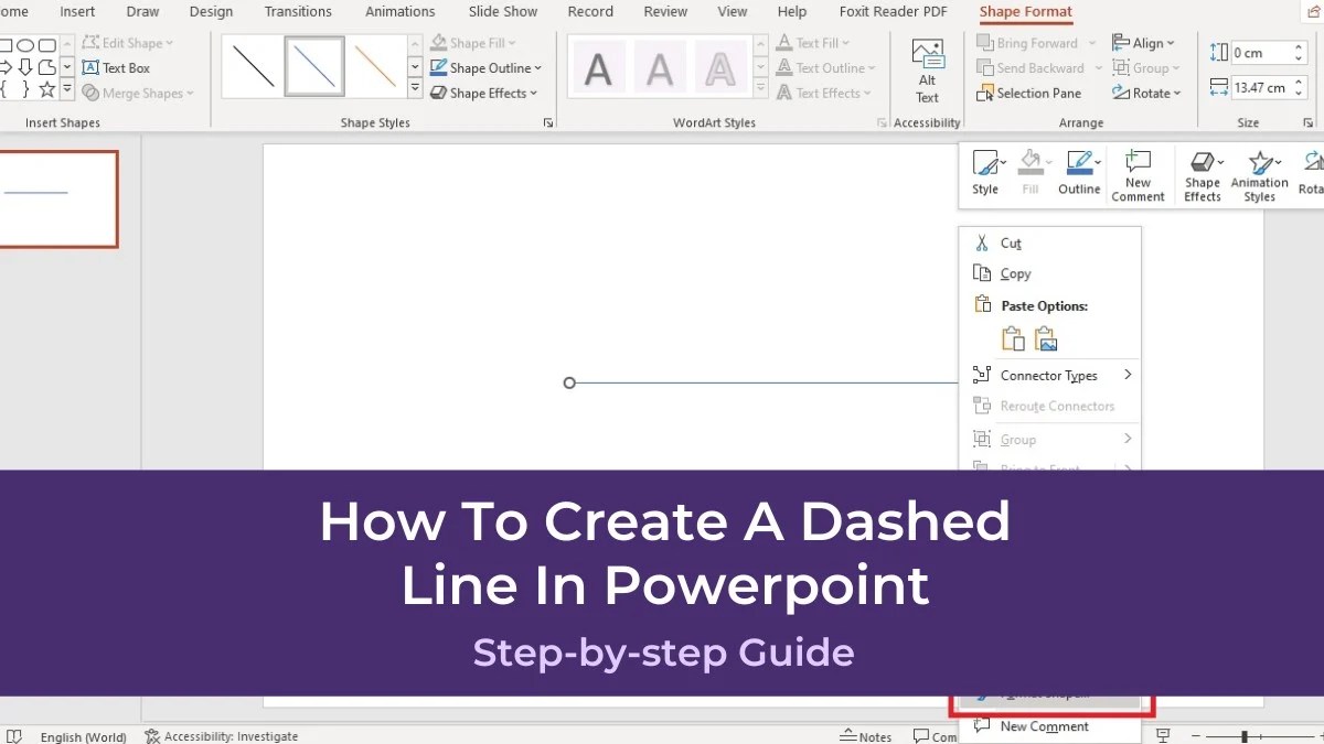 How To Create A Dashed Line In Powerpoint PresentationSkills.me