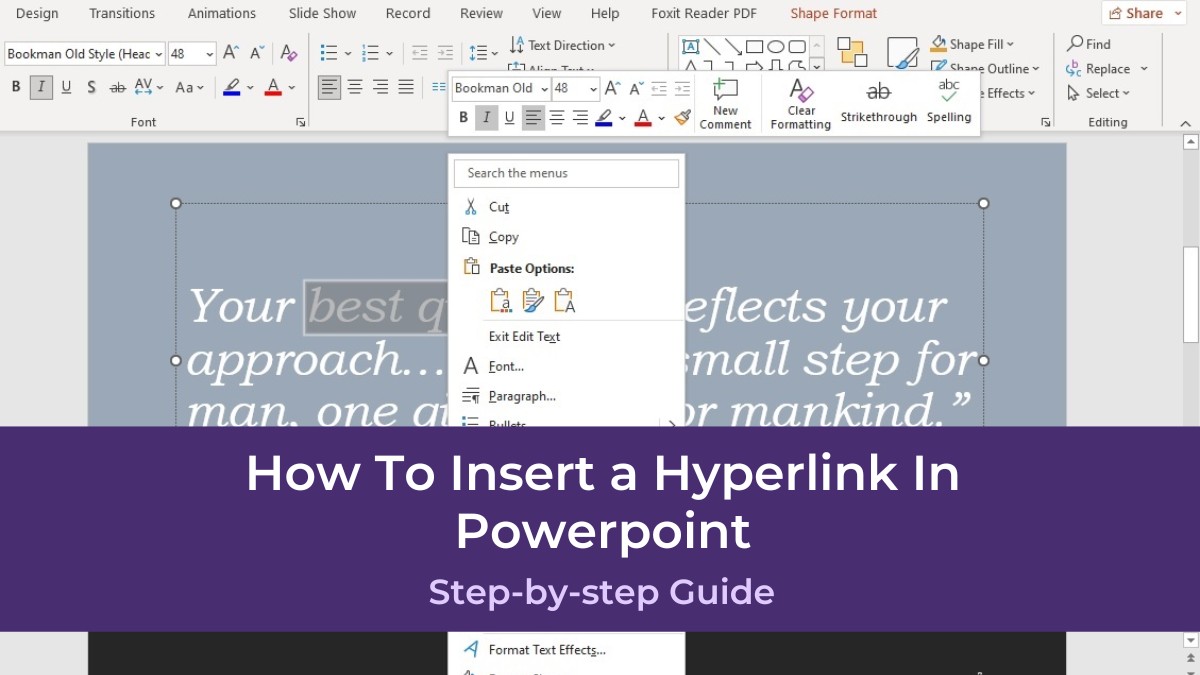 How To Insert a Hyperlink In Powerpoint PresentationSkills.me