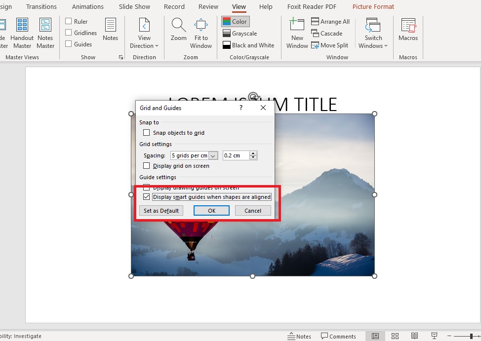 How To Use Smart Guides In Powerpoint PresentationSkills.me