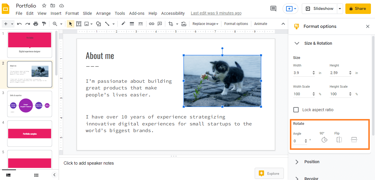 How To Rotate An Image In Google Slides (Quick Guide