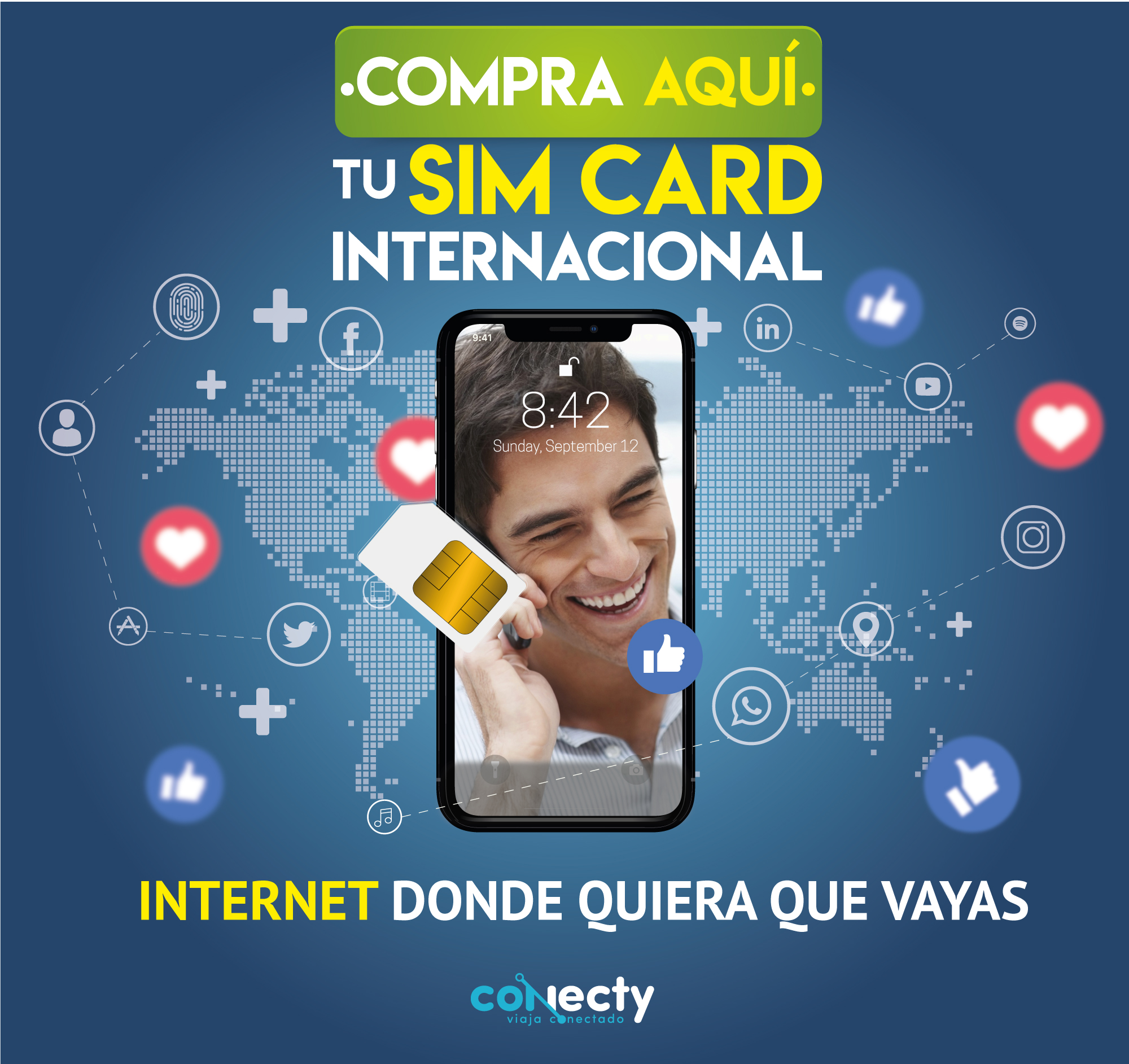 Sim card internacional Conecty PRESENTE Fondo de Empleados