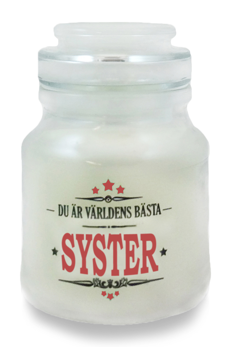 Världens bästa syster Budskapsljus Presenteriet.se