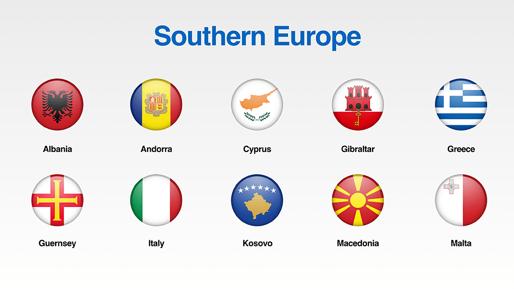 Free Set of Europe Flags Icons for your Presentations PresoMakeover