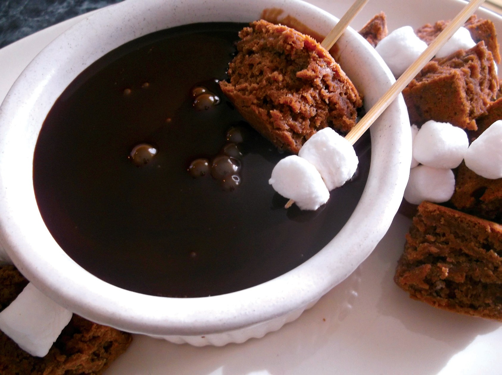 Mexican hot chocolate fondue, perfect indulgence for your valentine.