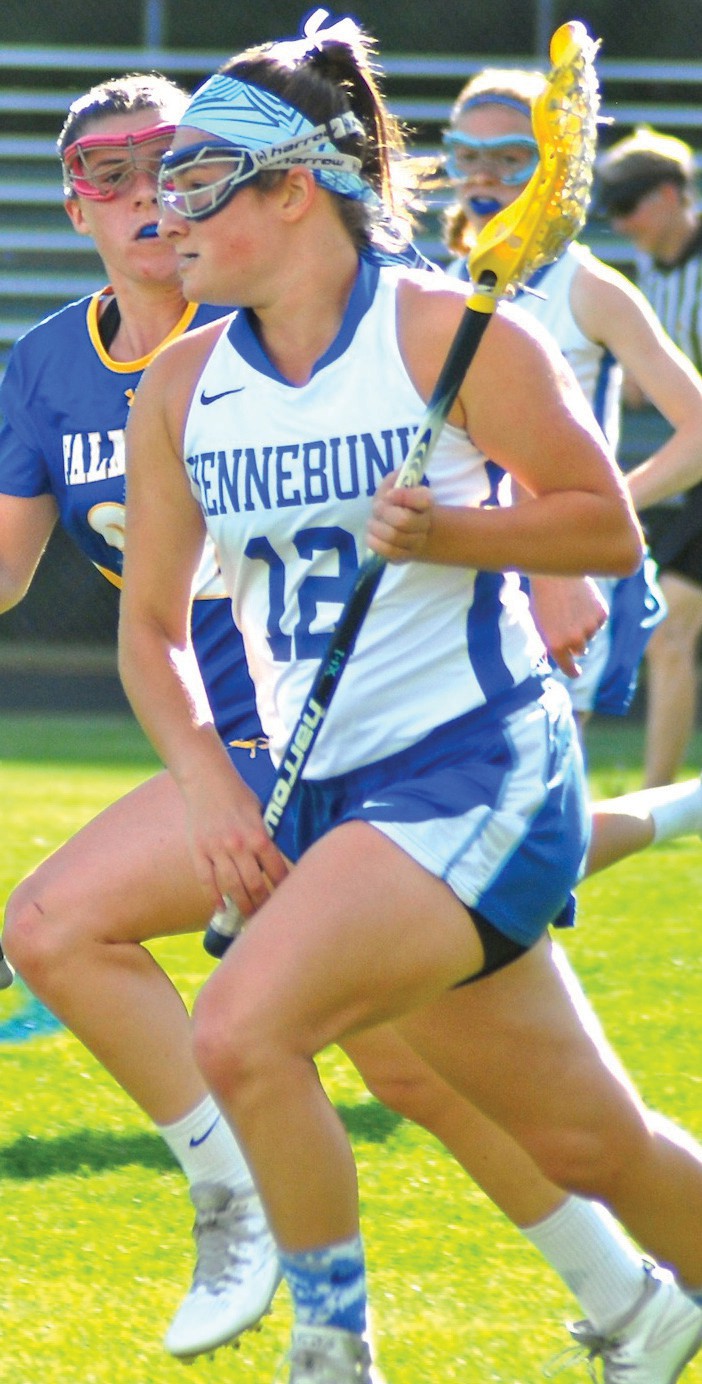 Kennebunk’s Kyra Schwartzman, who is shown here racing past a Falmouth defender during the Class B South final, is one of the Journal Tribune’s Most Valuable Players for the 2016 season.
