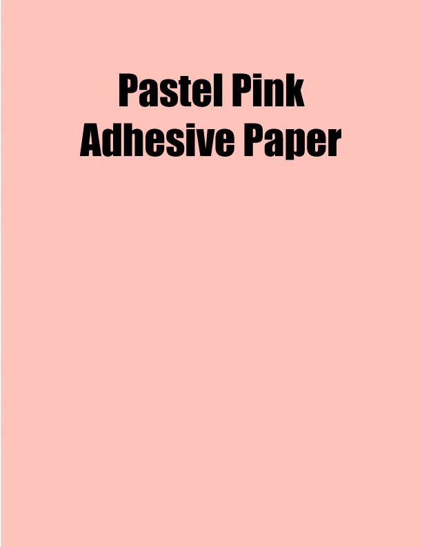 Pastel Pink Adhesive Paper, 8.5 x 11, (1 Up), 100 Sheet Box PressLabel