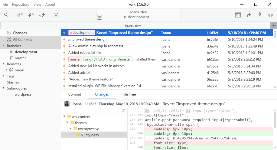 Git development with Fork on Windows — Presslabs DOCS