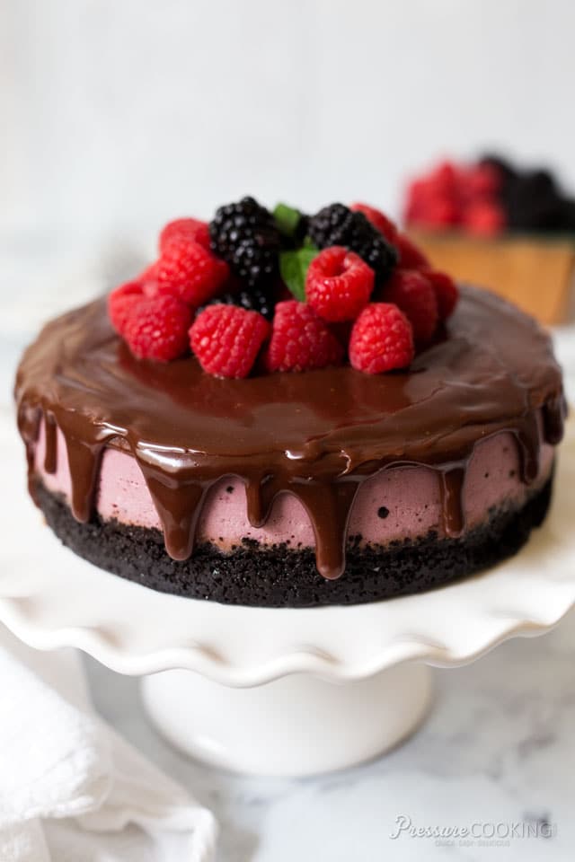 Pressure Cooker (Instant Pot) Raspberry Cheesecake Recipe