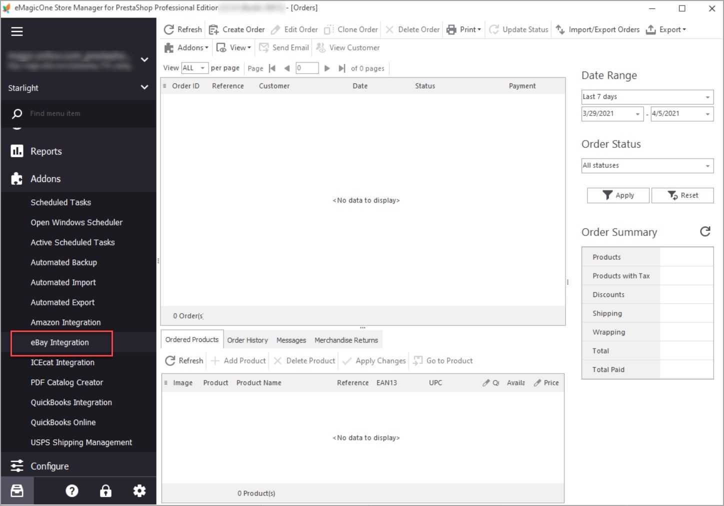 Import eBay Orders to Store Manager for