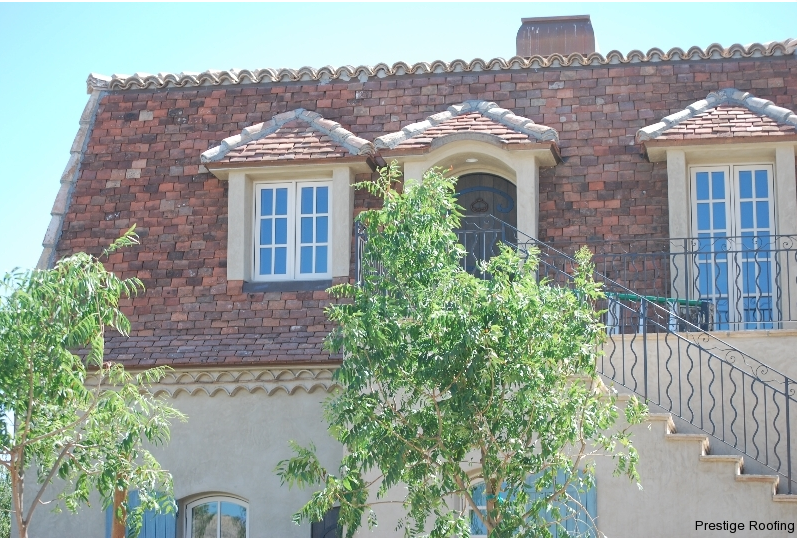 Antique roof tiles custom roofing in Las Vegas Prestige Roofing