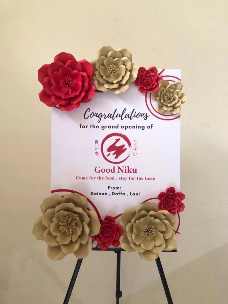 Paper Flower Board Congratulation 7 Prestisa