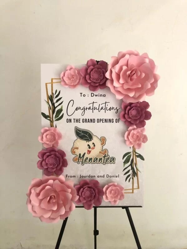 Paper Flower Board Congratulation 9 Prestisa