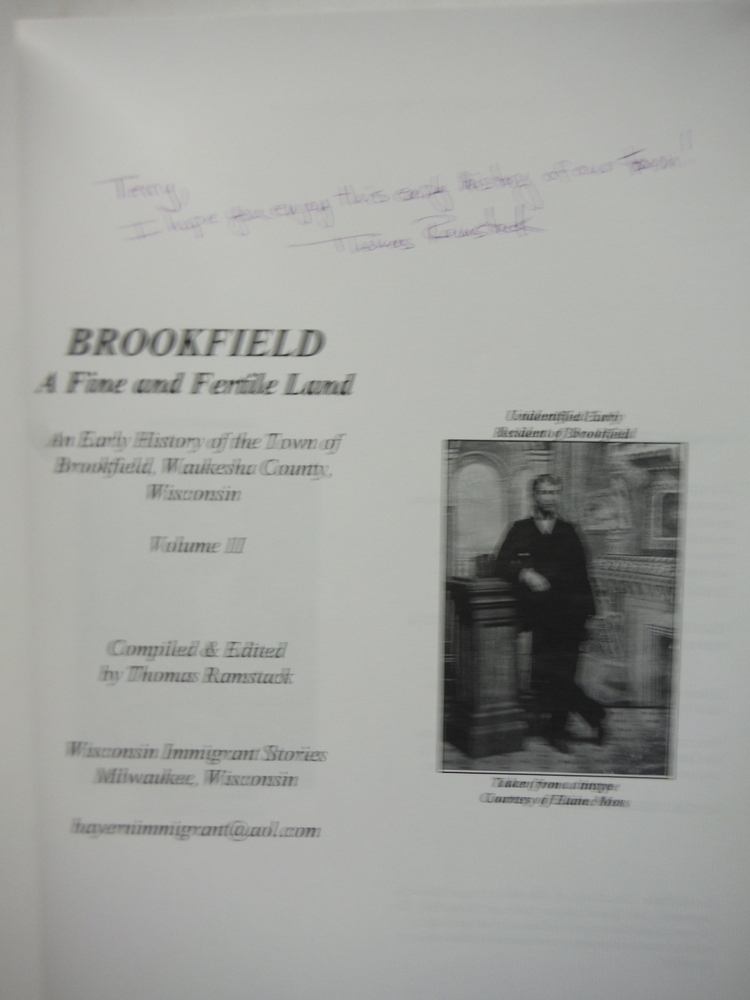Brookfield A Fine and Fertile Land An Early History of the Town of