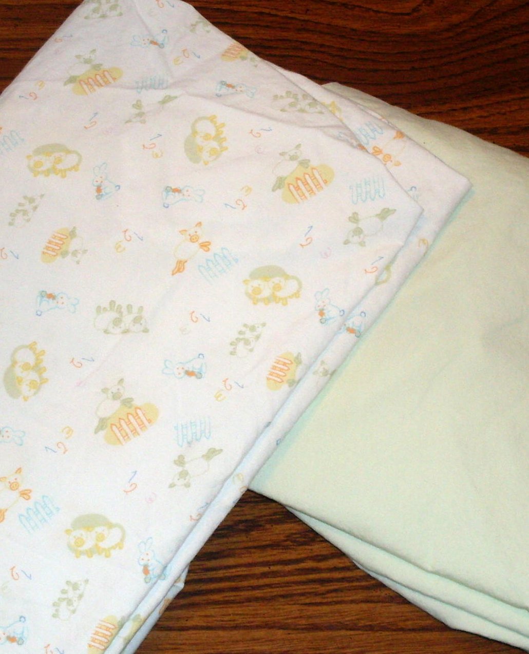 Crib sheets lot of 2 boy or girl 27 X 35 for or Portacrib
