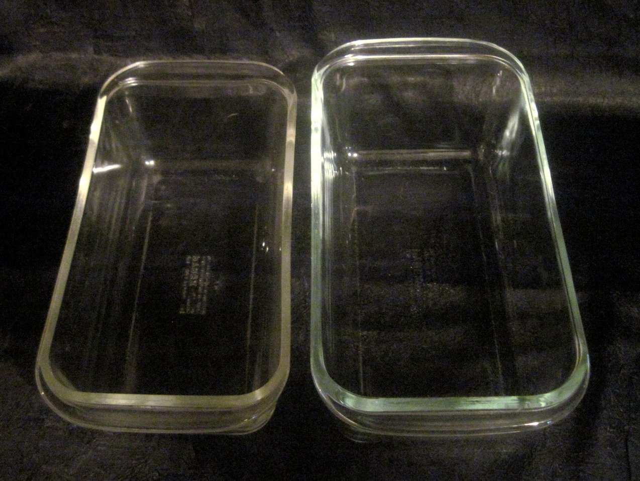 Pyrex Corning Glass Loaf Baking Dishes 1.5 and 2 L Lot of 2