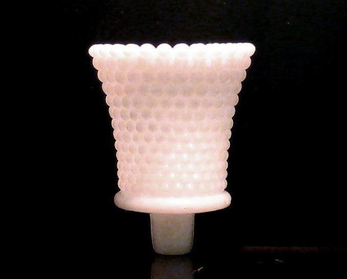 Home Interiors Peg Votive Candle Holder Hobnail White Milk Glass OOS