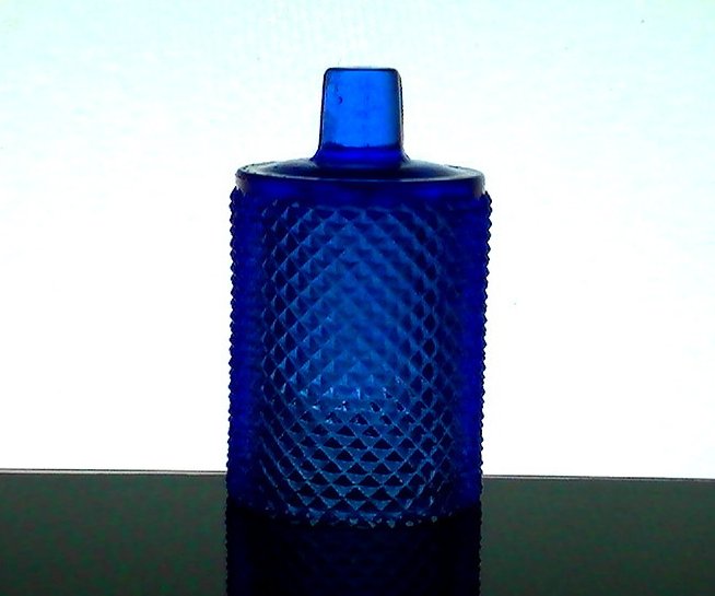 Home Interiors Peg Votive Candle Holder Cobalt Blue Diamond Point