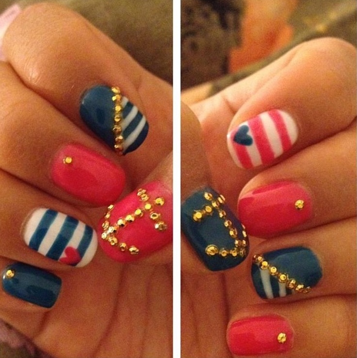17 Blue Nails Art Pretty Designs