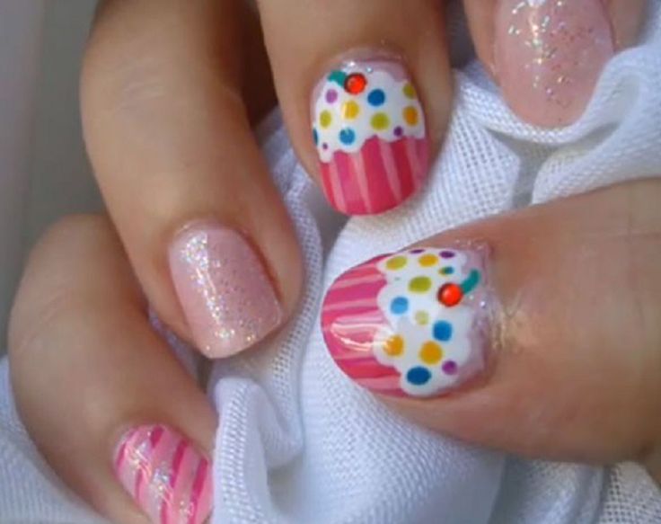14 Awesome Cupcake Nail Art Designs for Girls Pretty Designs